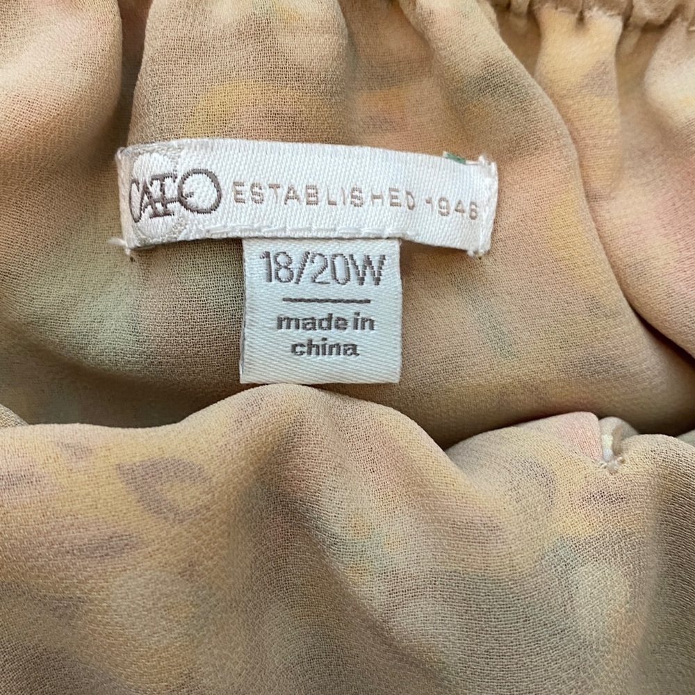Cato Floral Cold Shoulder Top Multicolor Ruffled - Picture 4 of 4